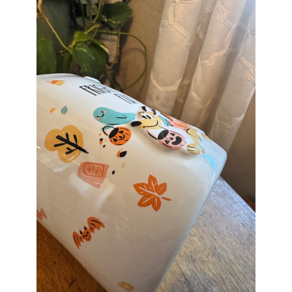 Rae Dunn FRIGHTFUL FUN Disney mug Pluto Fall leaves - Picture 6 of 6